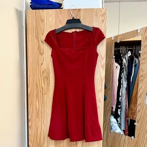 Women’s Red A-Line Mini Flare Dress
